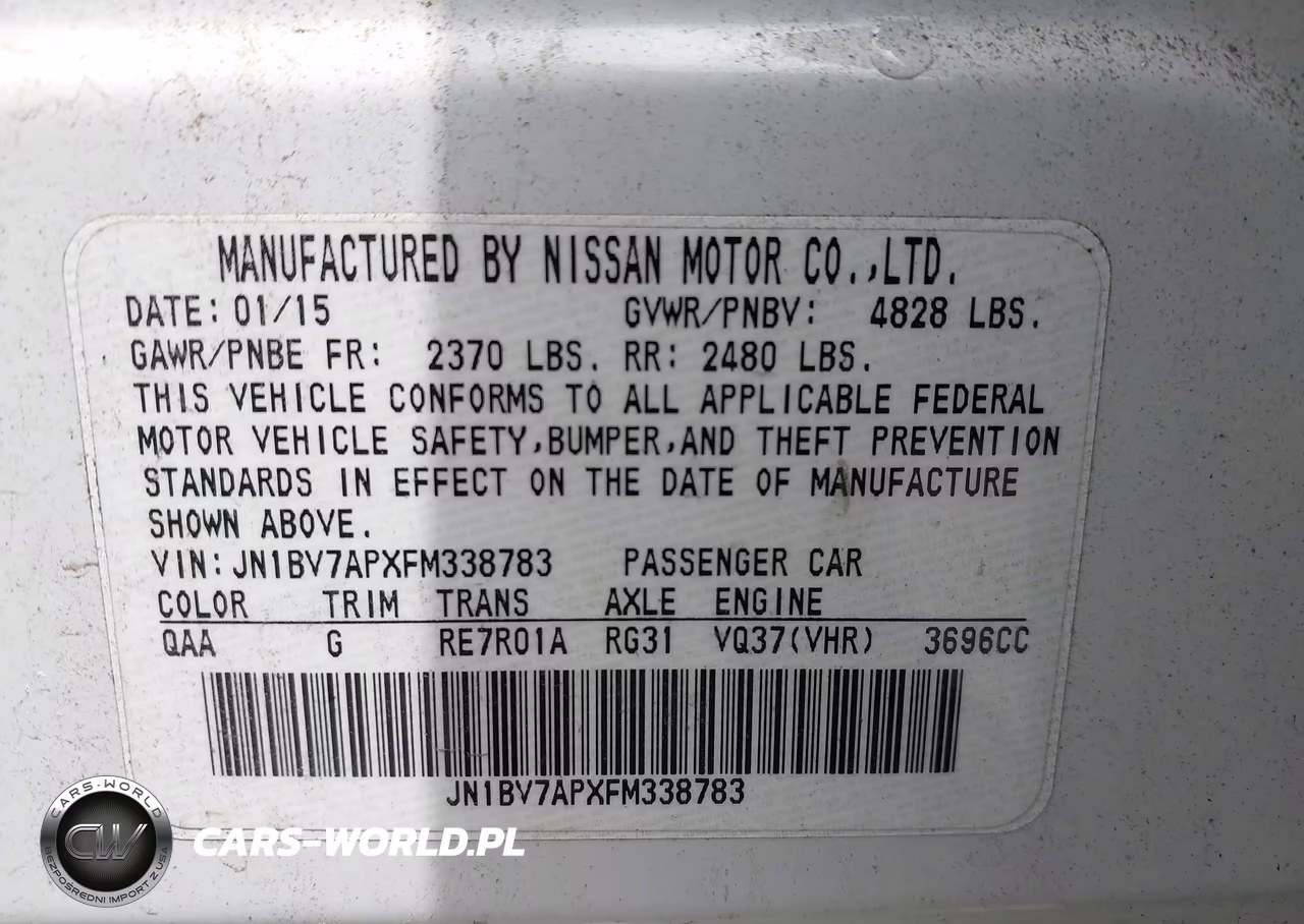 2015 Infiniti Q50 VIN:JN1BV7APXFM338783 - 9