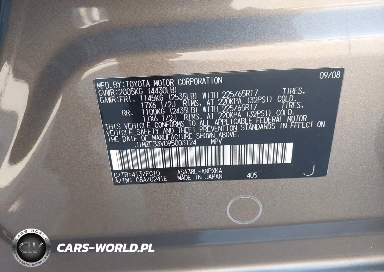 2009 Toyota Rav4 VIN:JTMZF33V095003124 - 9