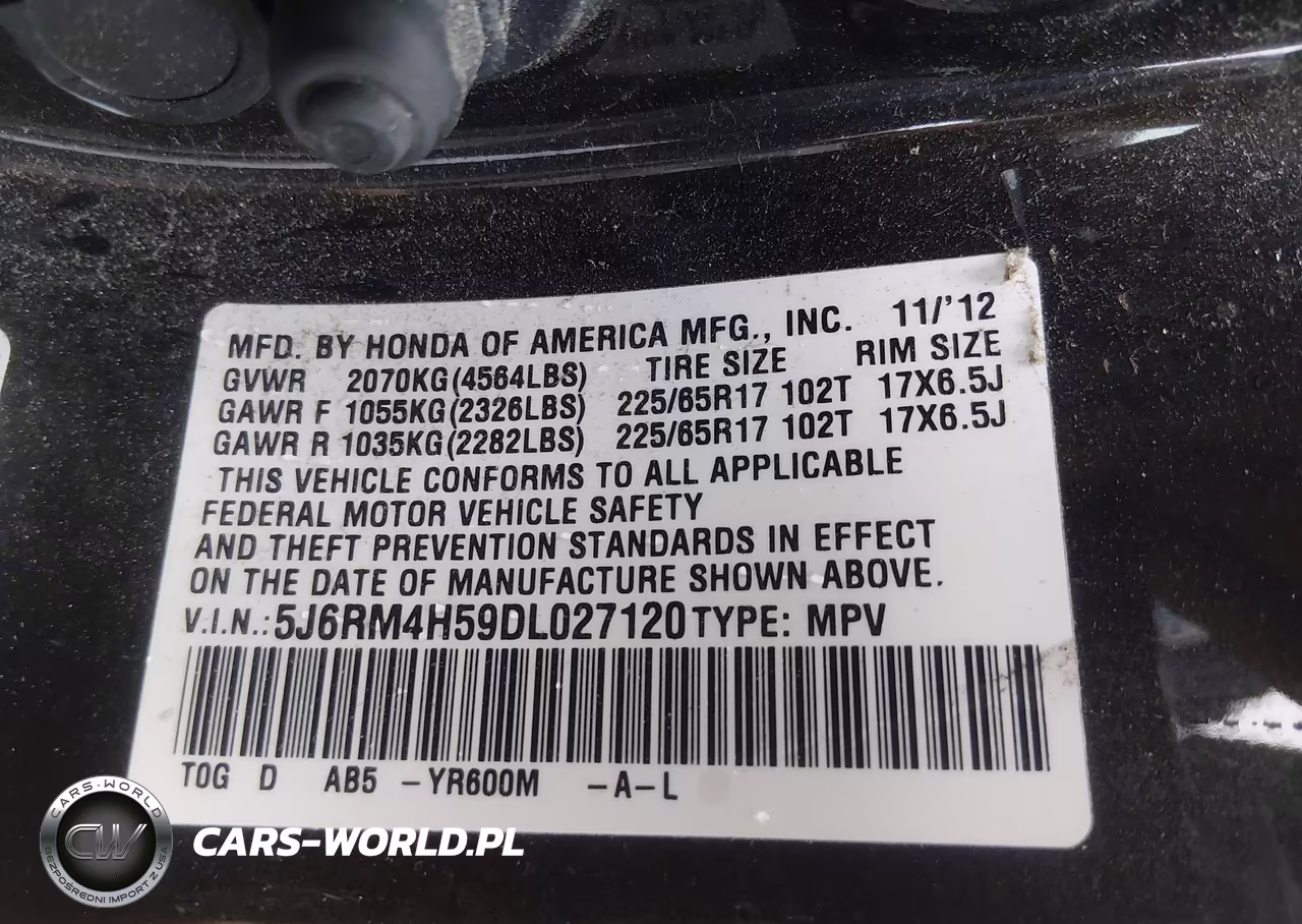 2013 Honda Cr-V Ex VIN:5J6RM4H59DL027120 - 9