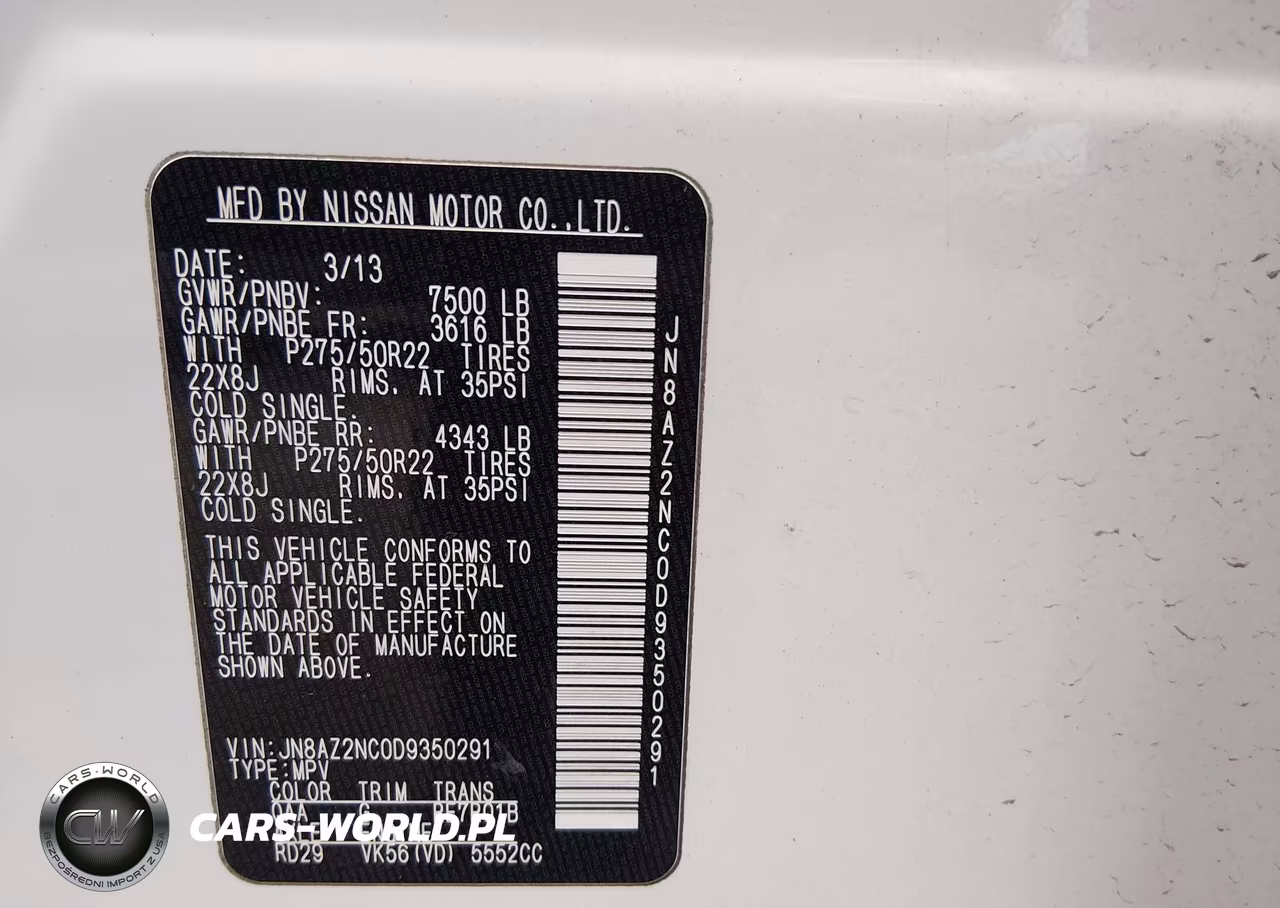 2013 Infiniti Qx56 VIN:JN8AZ2NC0D9350291 - 9