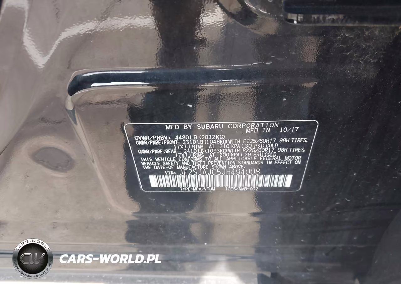 2018 Subaru Forester 2.5I Limited VIN:JF2SJAJC5JH494008 - 9