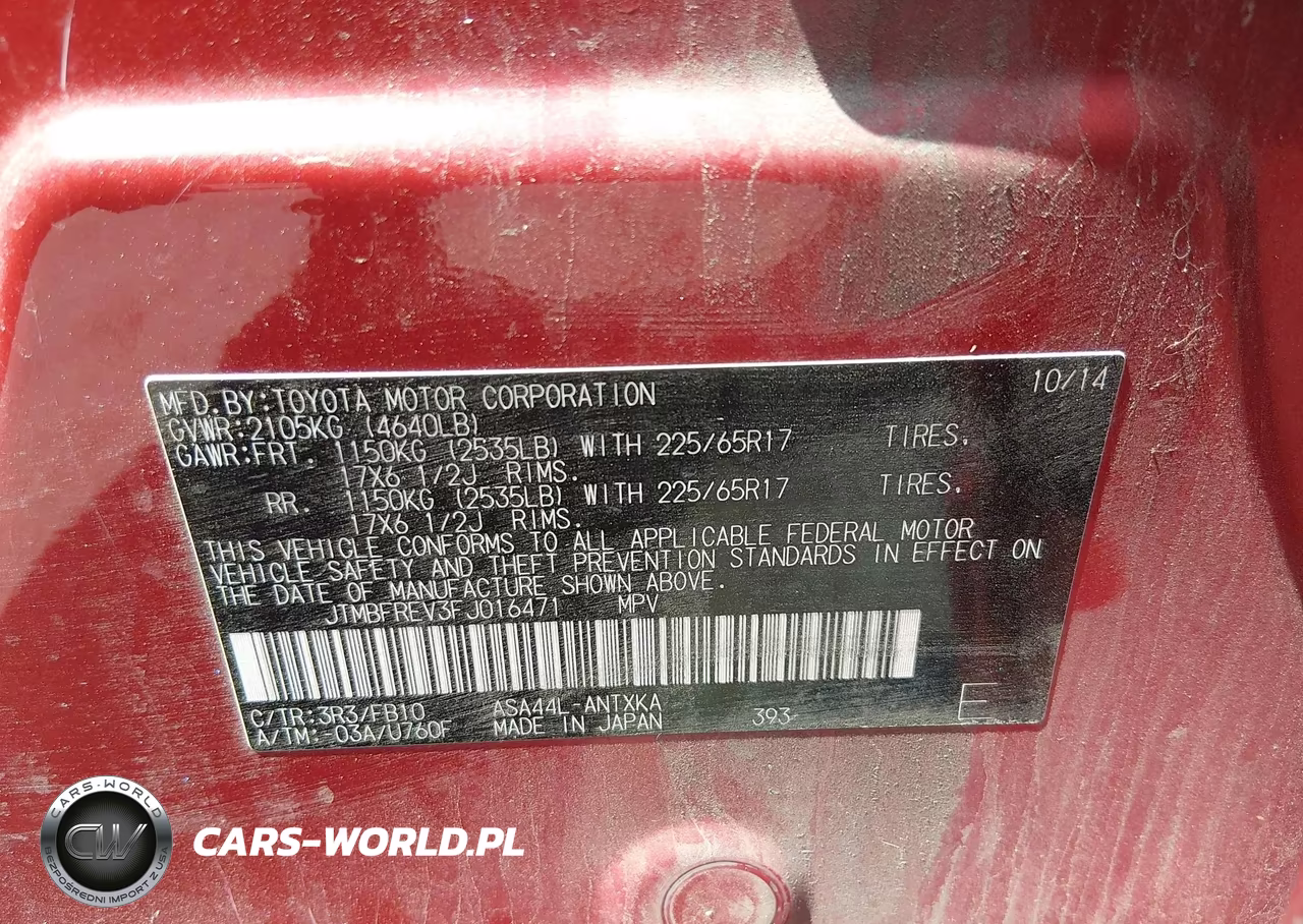 2015 Toyota Rav4 Le VIN:JTMBFREV3FJ016471 - 9