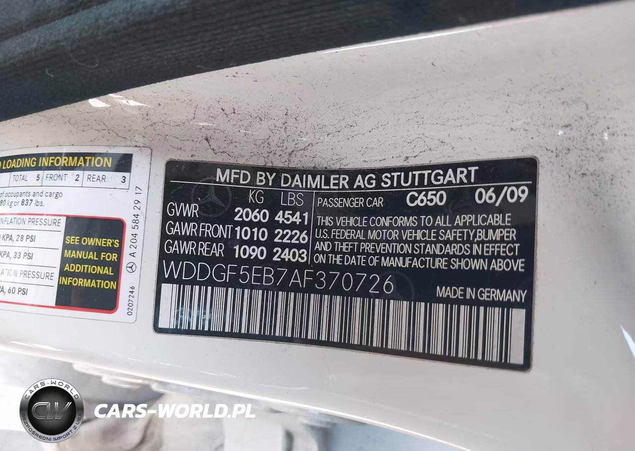 2010 Mercedes-Benz C 300 Luxury-Sport VIN:WDDGF5EB7AF370726 - 9