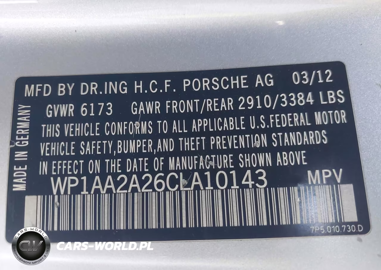 2012 Porsche Cayenne VIN:WP1AA2A26CLA10143 - 9