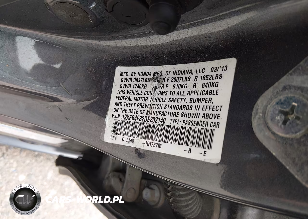 2013 Honda Civic Hybrid VIN:19XFB4F32DE202140 - 9