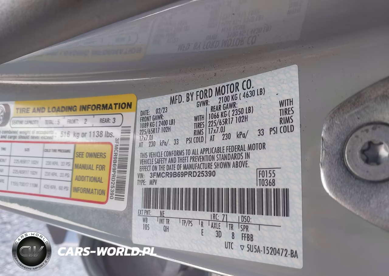 2023 Ford Bronco Sport Big Bend VIN:3FMCR9B69PRD25390 - 9