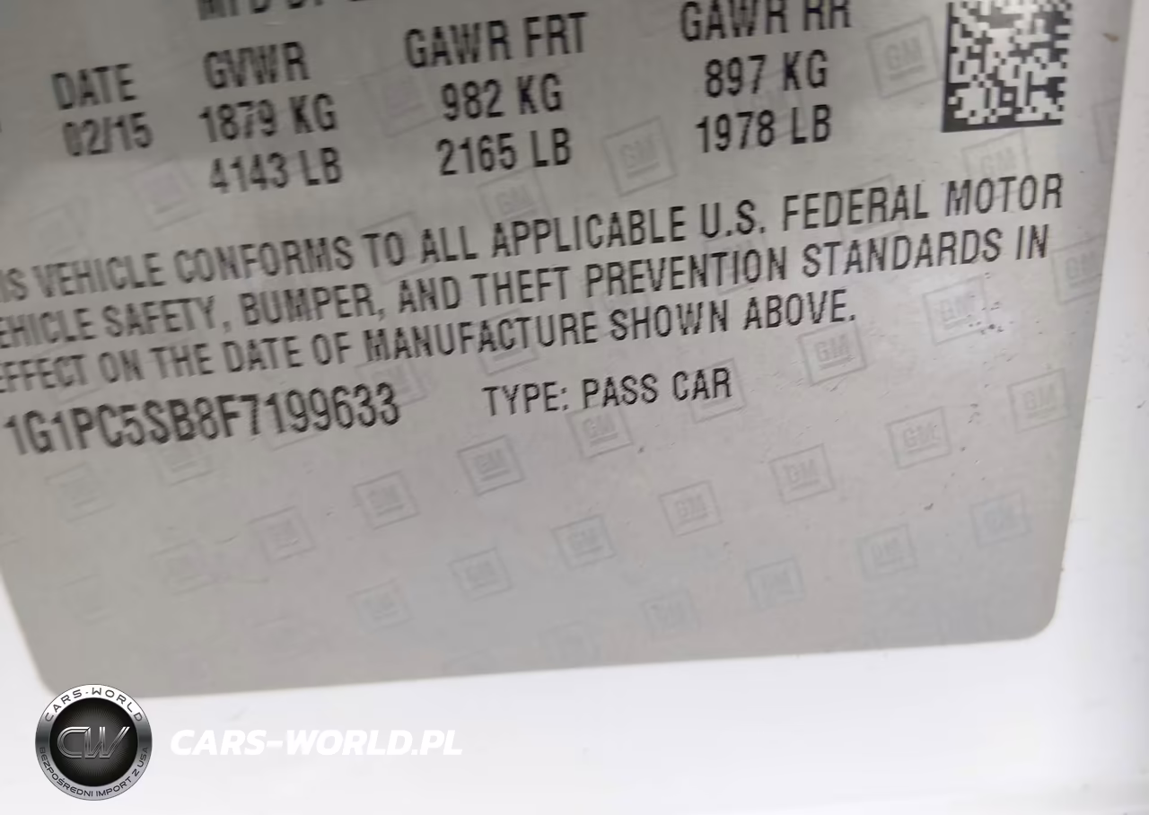2015 Chevrolet Cruze 1Lt Auto VIN:1G1PC5SB8F7199633 - 9