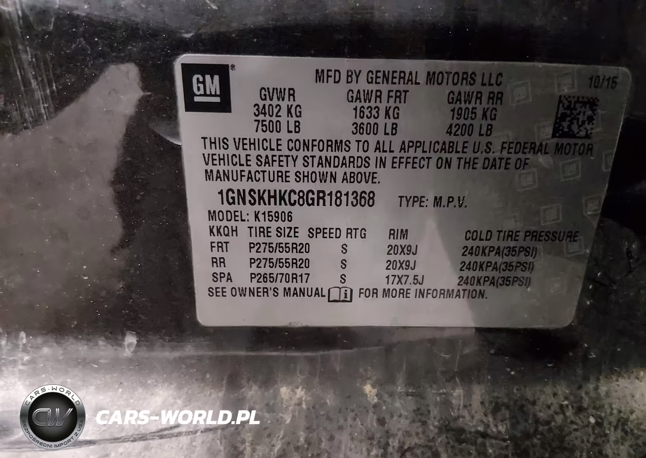2016 Chevrolet Suburban Lt VIN:1GNSKHKC8GR181368 - 9