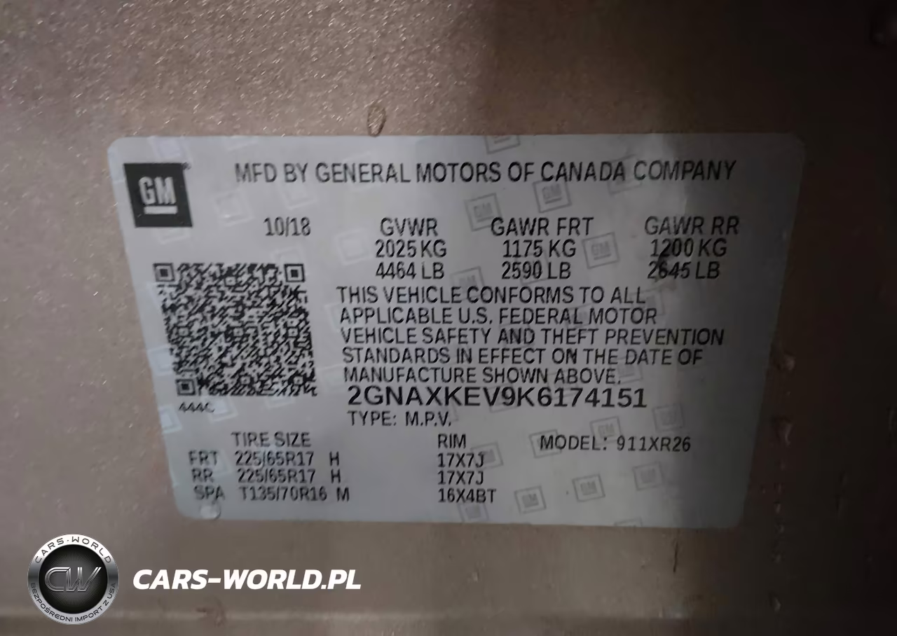 2019 Chevrolet Equinox Lt VIN:2GNAXKEV9K6174151 - 9
