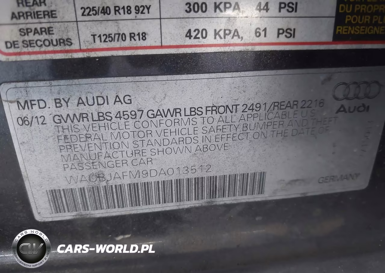 2013 Audi A3 2.0 Tdi Premium VIN:WAUBJAFM9DA013512 - 9