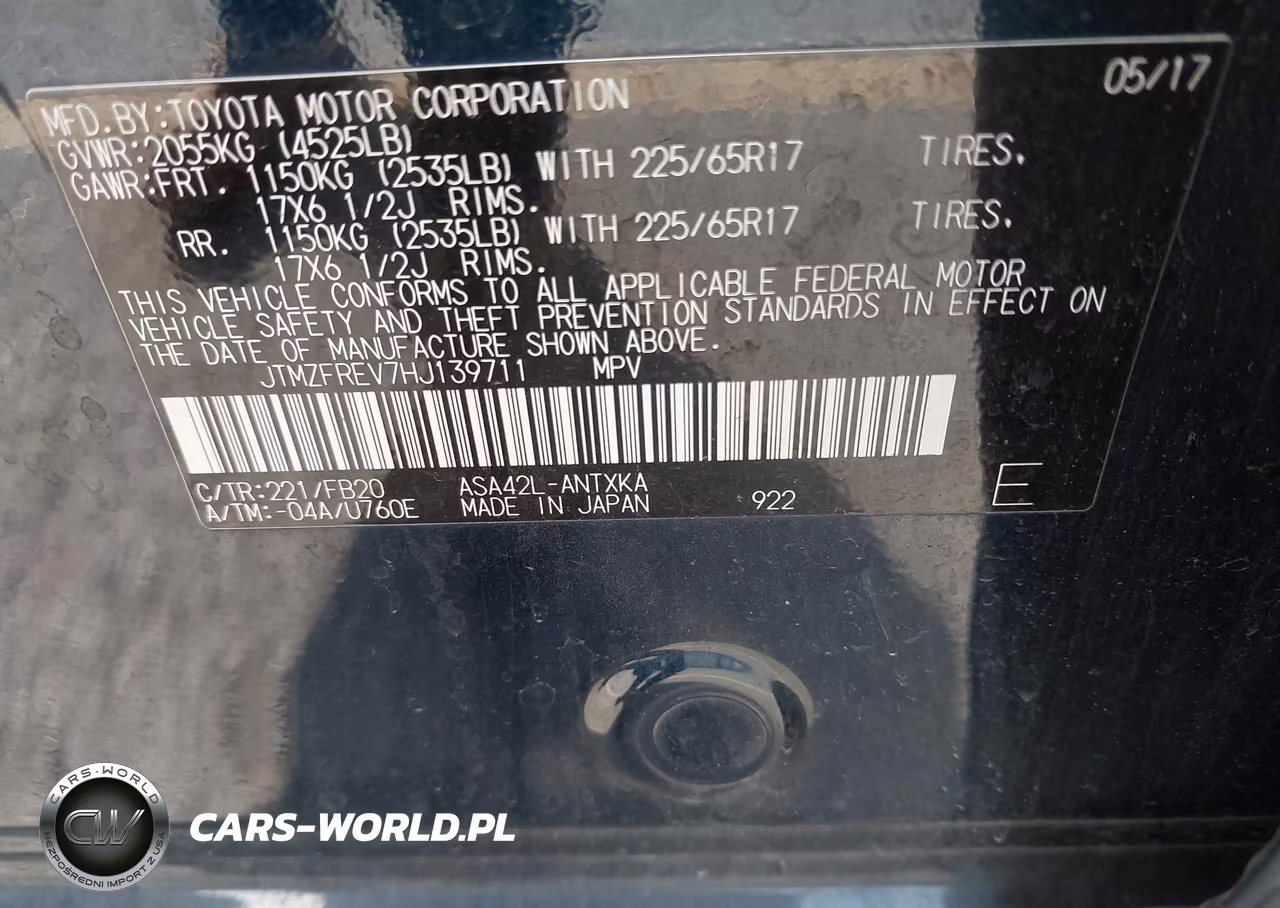 2017 Toyota Rav4 Le VIN:JTMZFREV7HJ139711 - 9