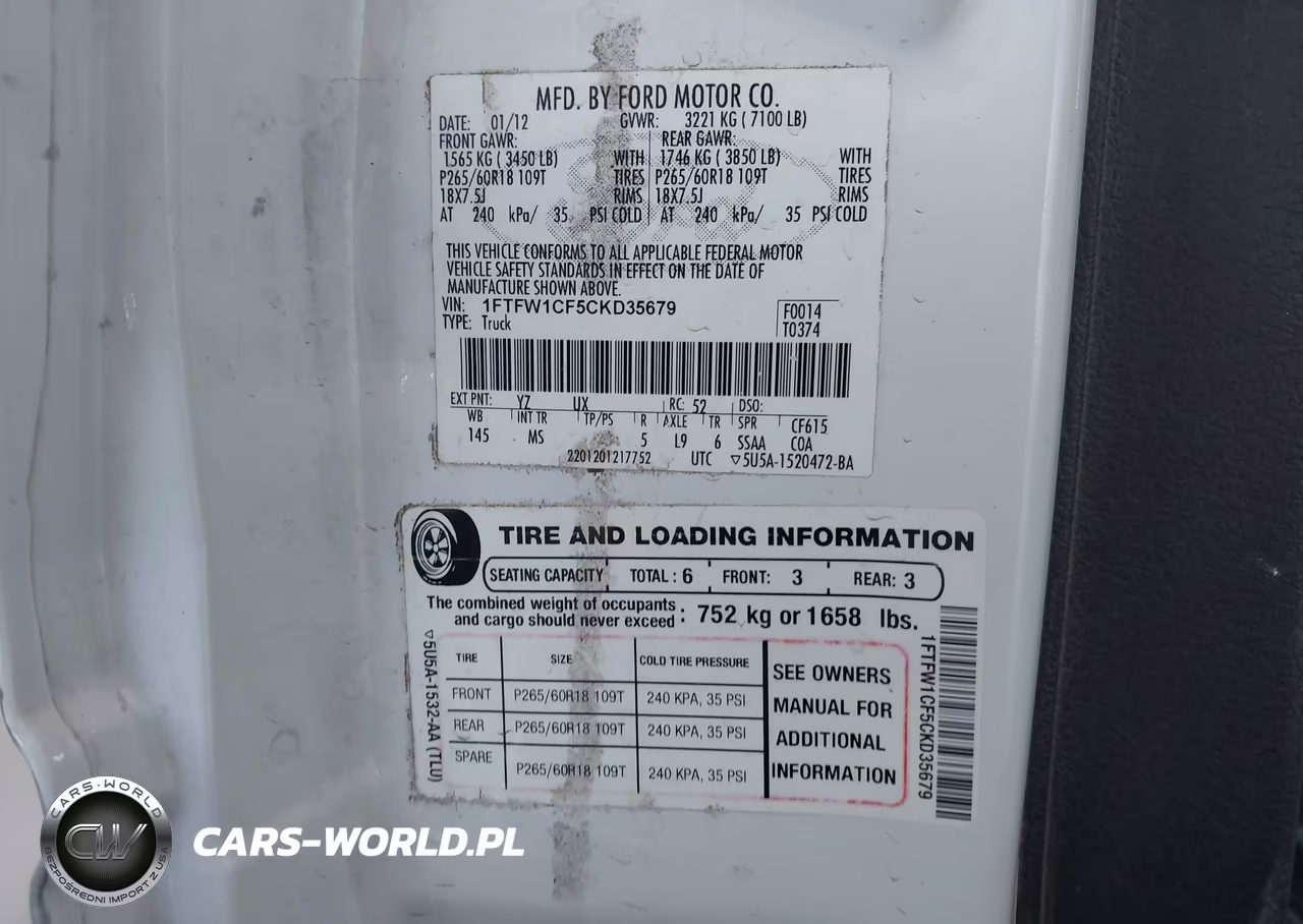 2012 Ford F-150 Xlt VIN:1FTFW1CF5CKD35679 - 9