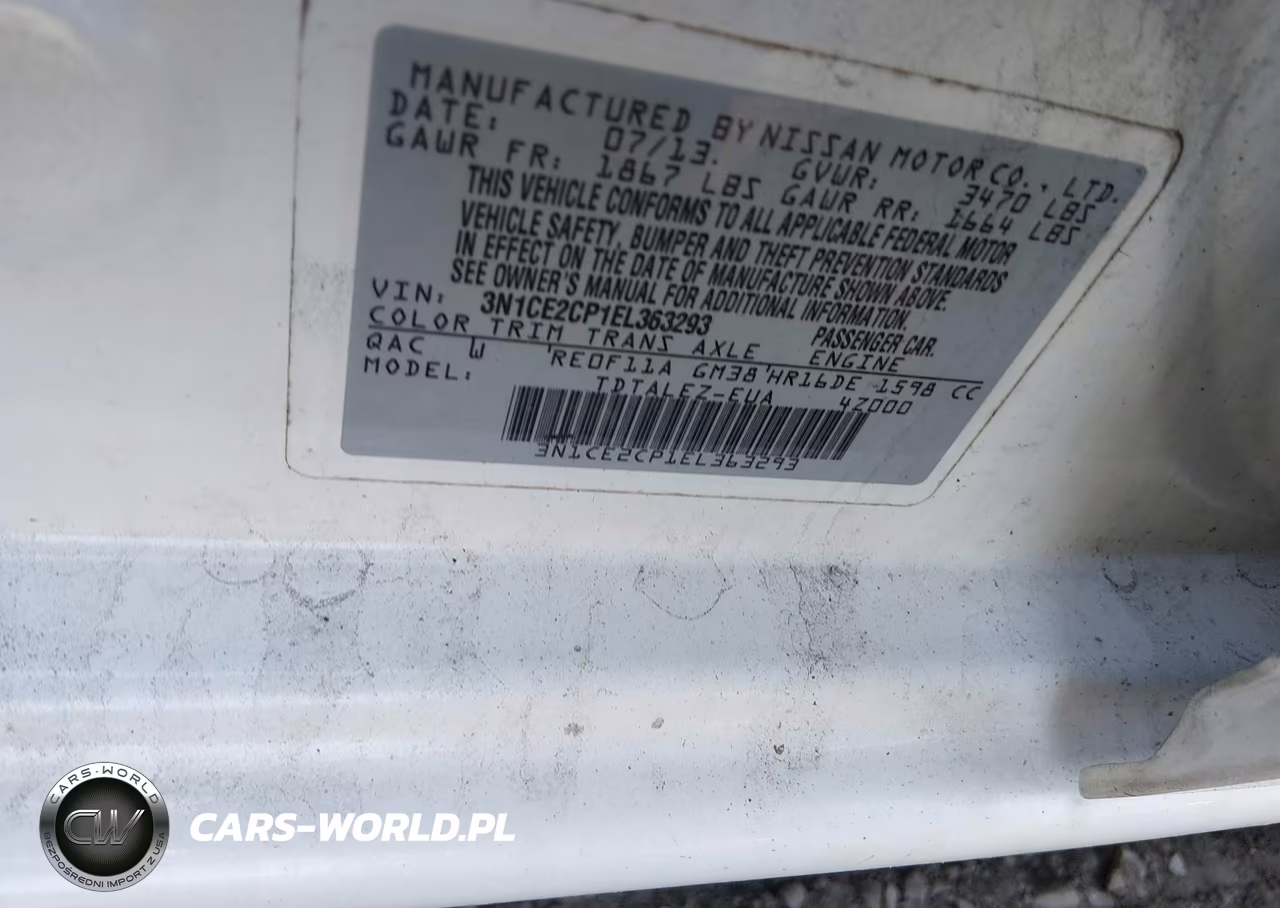 2014 Nissan Versa Note Sv VIN:3N1CE2CP1EL363293 - 9