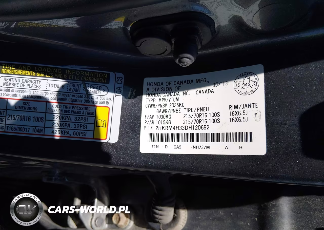 2013 Honda Cr-V Lx VIN:2HKRM4H33DH120692 - 9