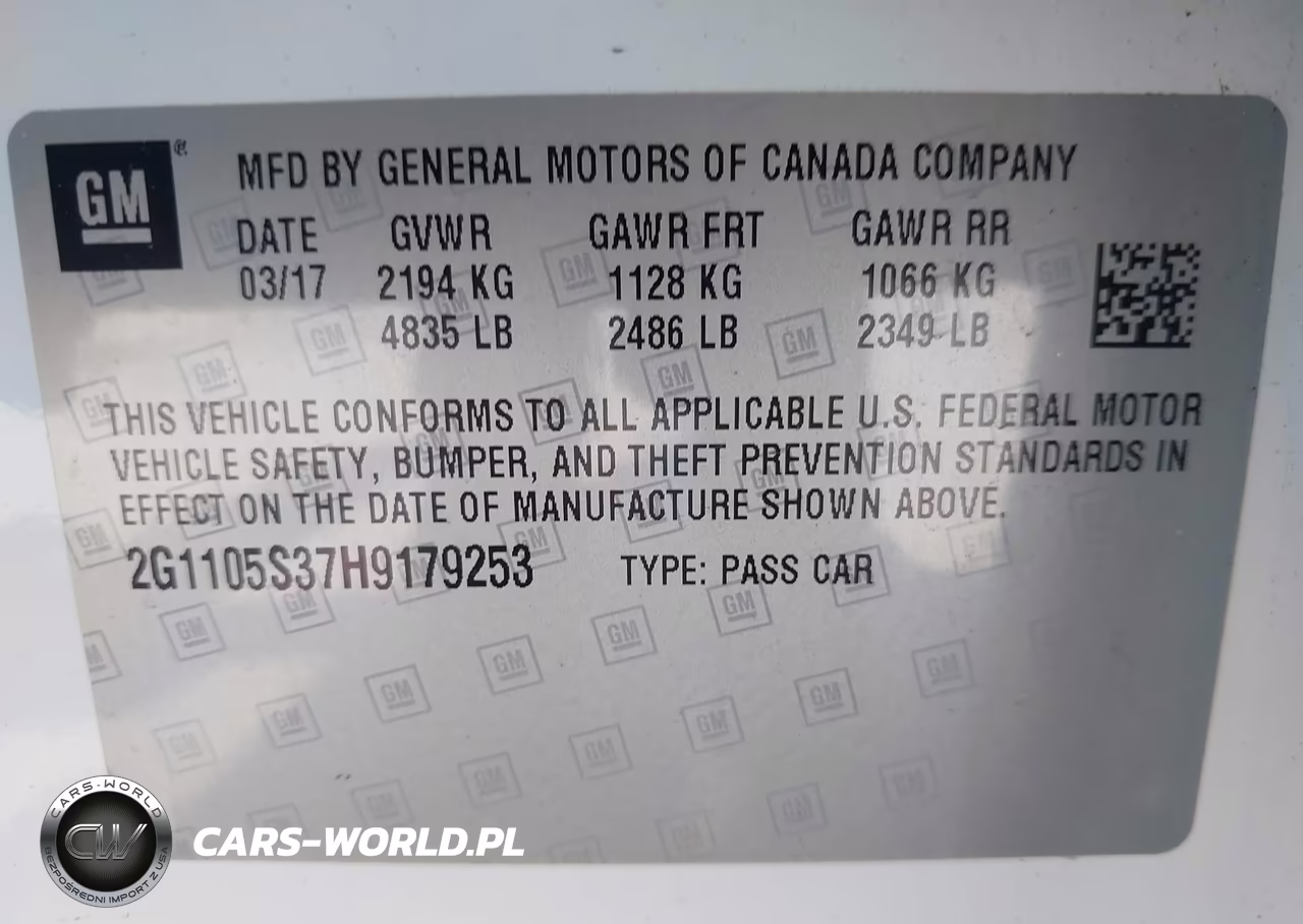 2017 Chevrolet Impala 1Lt VIN:2G1105S37H9179253 - 9