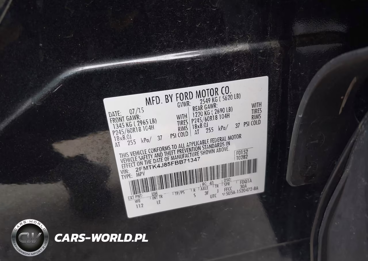 2015 Ford Edge Sel VIN:2FMTK4J85FBB71347 - 9