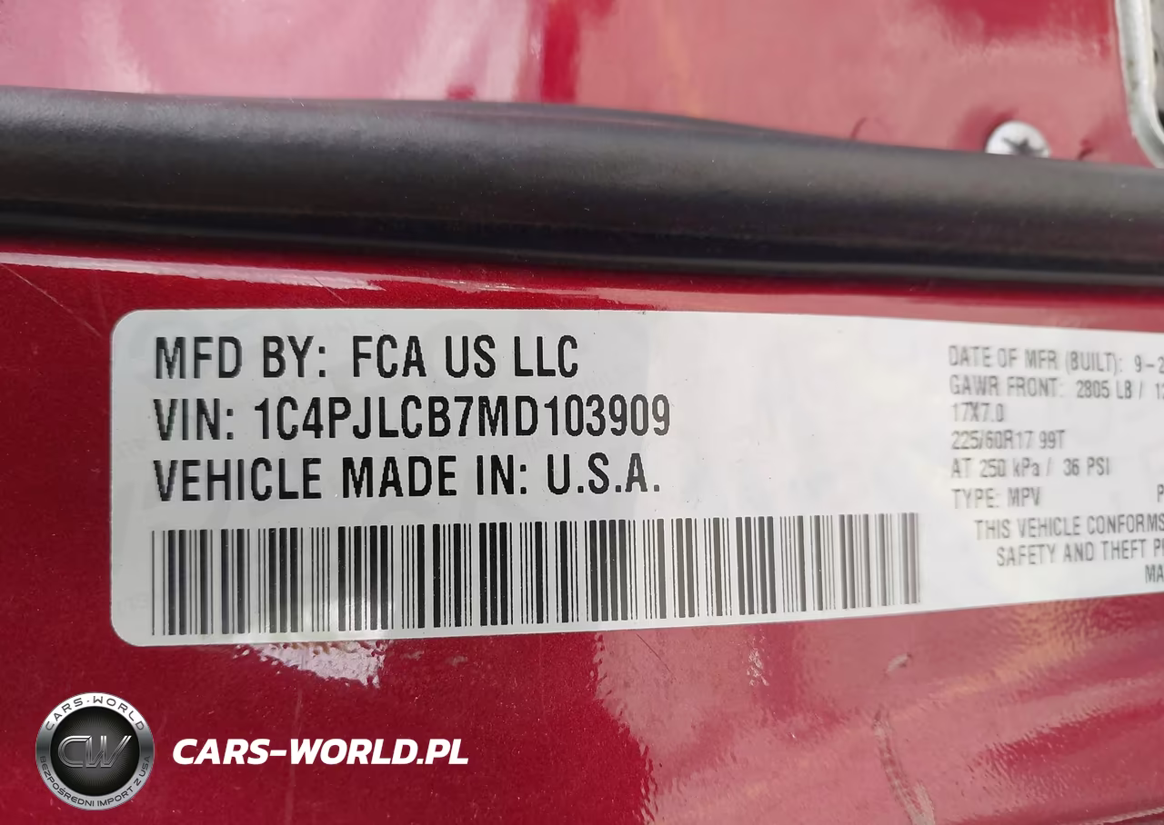 2021 Jeep Cherokee Latitude Fwd VIN:1C4PJLCB7MD103909 - 9