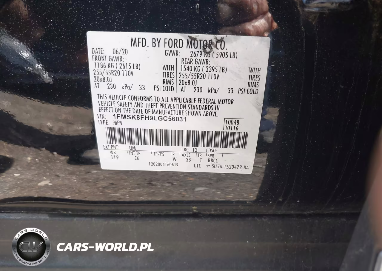 2020 Ford Explorer Limited VIN:1FMSK8FH9LGC56031 - 9
