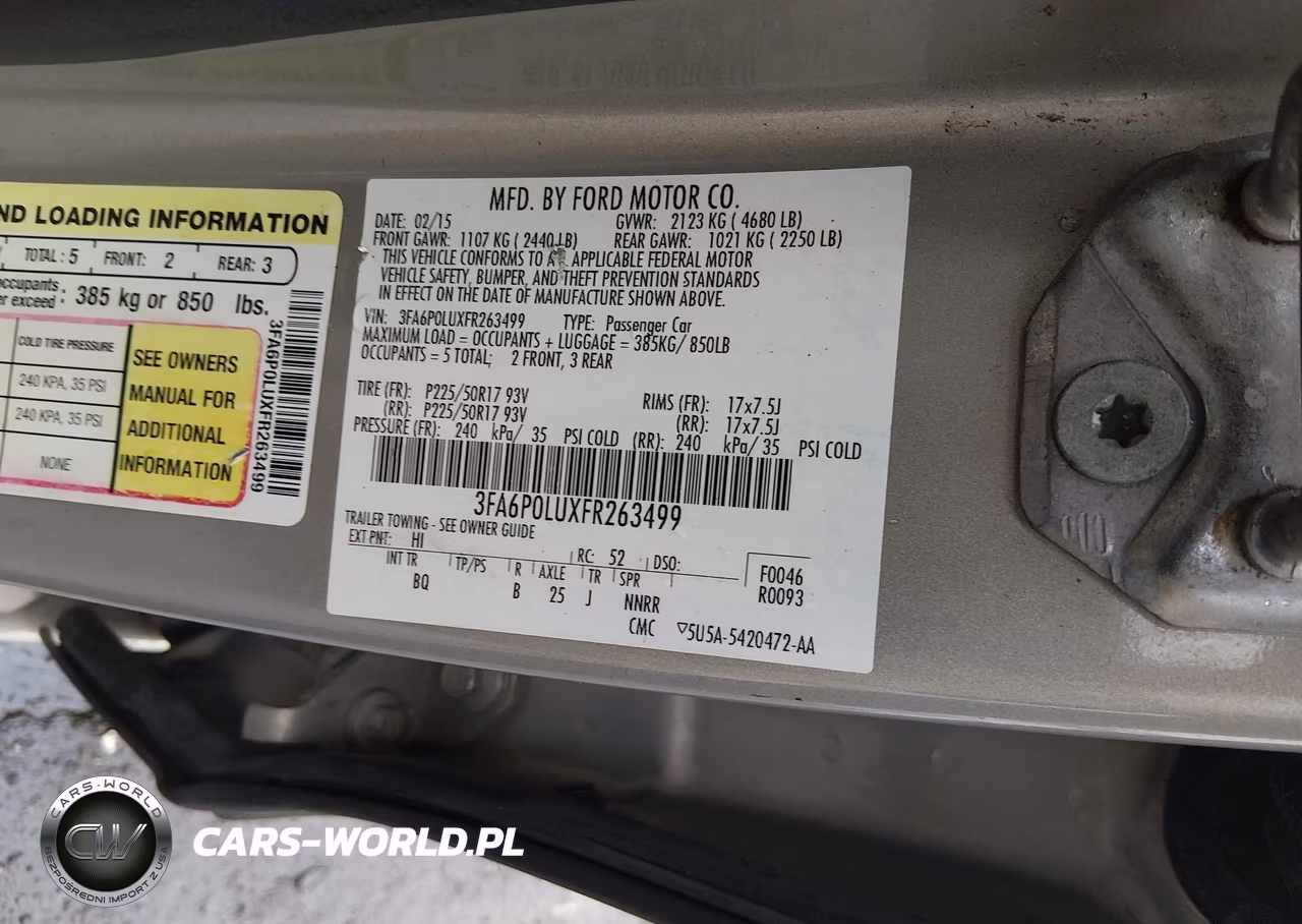 2015 Ford Fusion Hybrid Se VIN:3FA6P0LUXFR263499 - 9