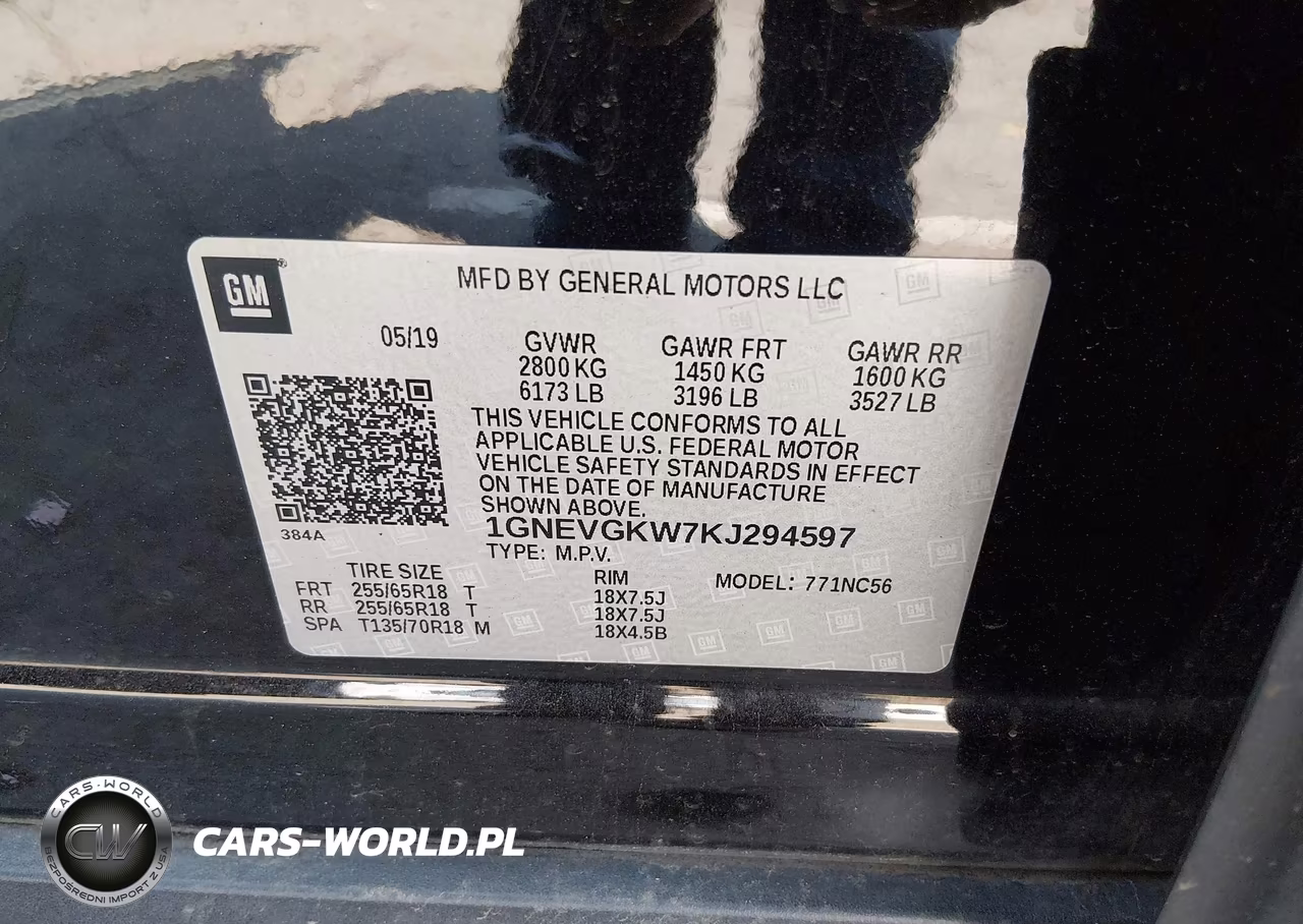 2019 Chevrolet Traverse 1Lt VIN:1GNEVGKW7KJ294597 - 9