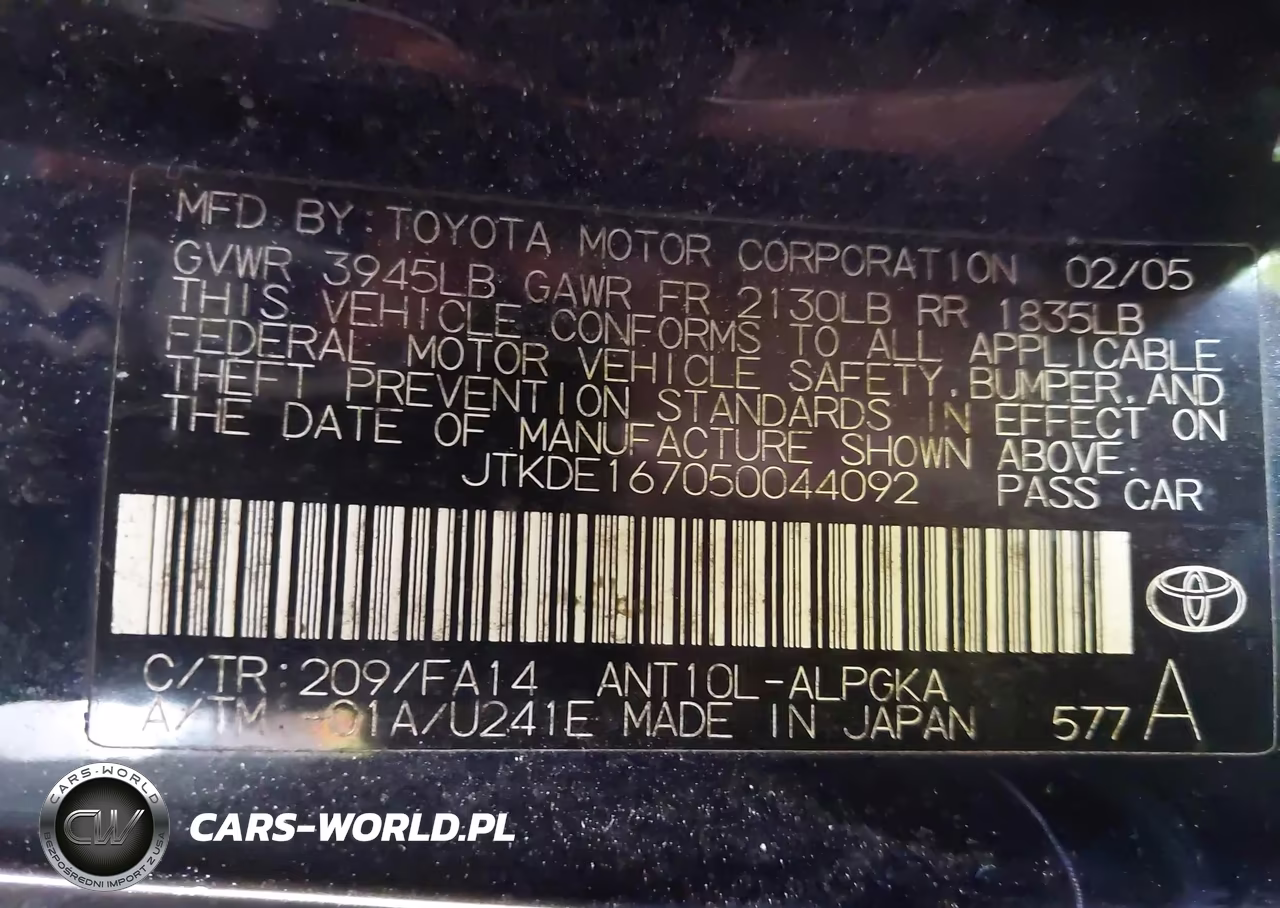 2005 Scion Tc VIN:JTKDE167050044092 - 9