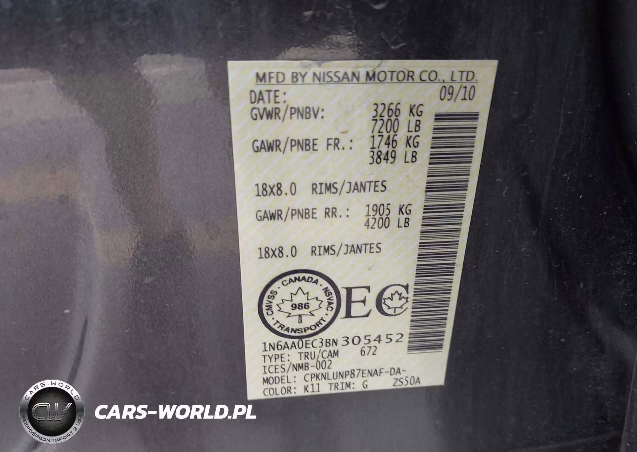 2011 Nissan Titan Pro-4X VIN:1N6AA0EC3BN305452 - 9