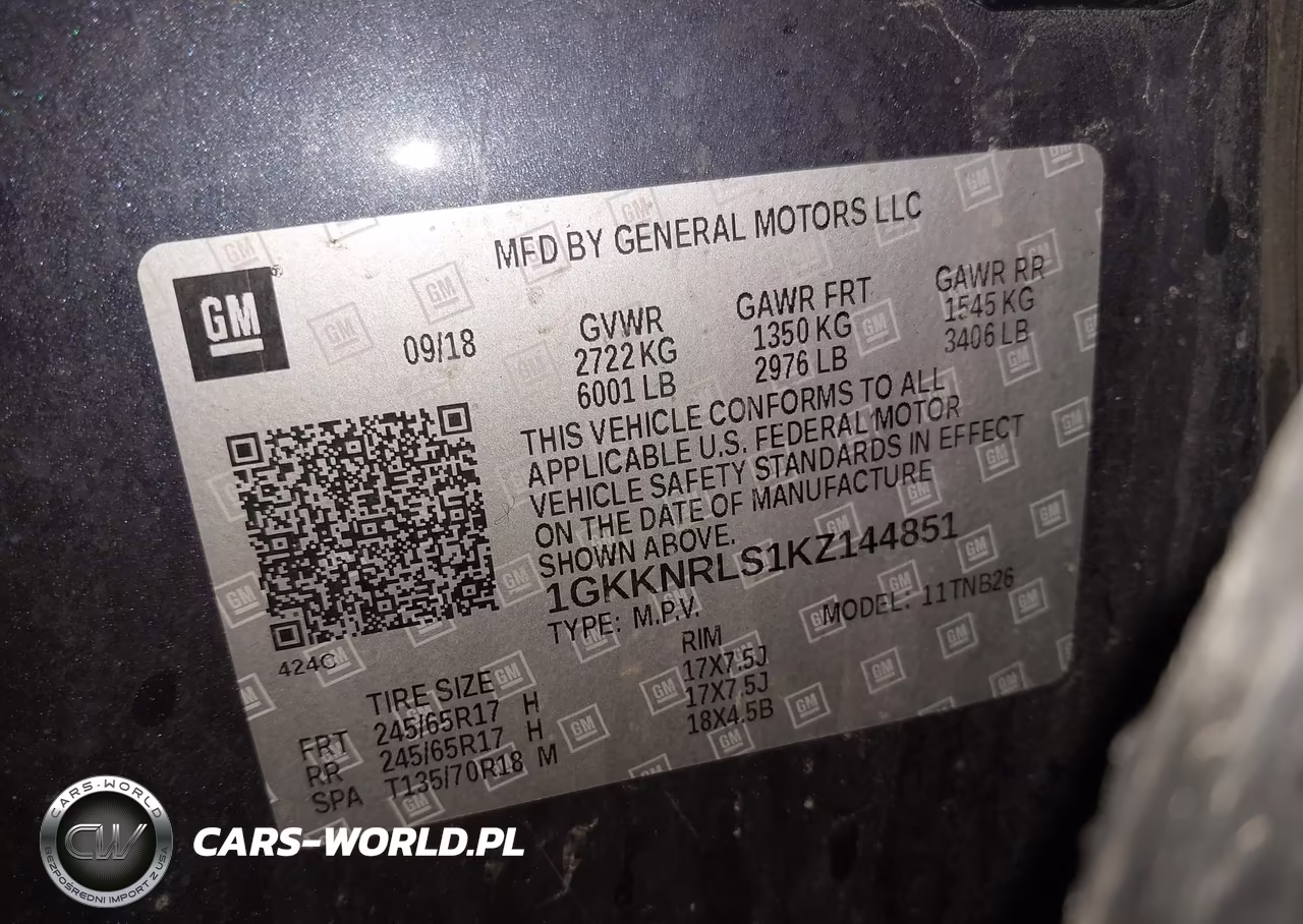 2019 GMC Acadia Sle-1 VIN:1GKKNRLS1KZ144851 - 9