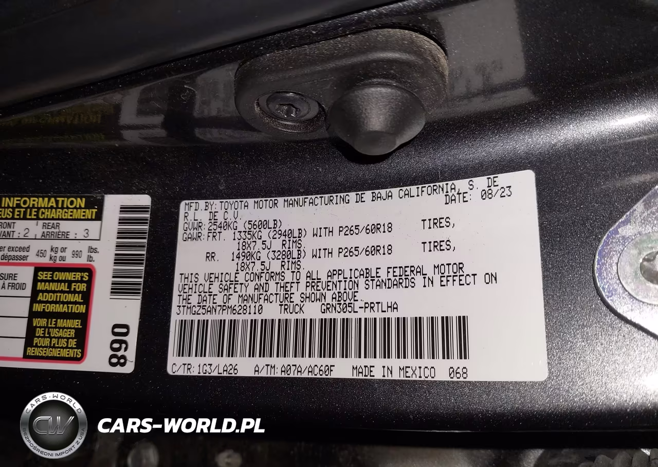 2023 Toyota Tacoma Limited VIN:3TMGZ5AN7PM628110 - 9
