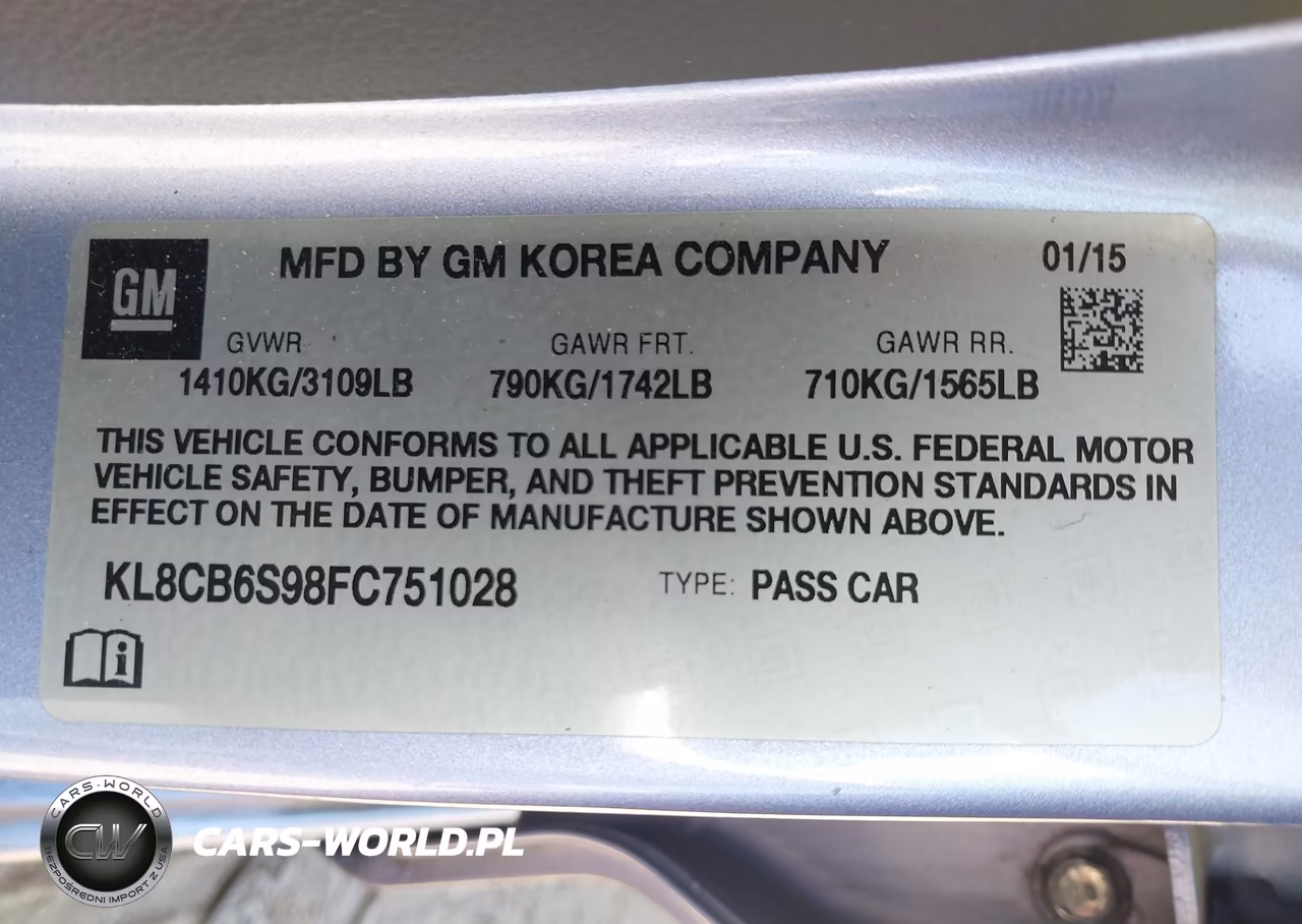 2015 Chevrolet Spark Ls Cvt VIN:KL8CB6S98FC751028 - 9