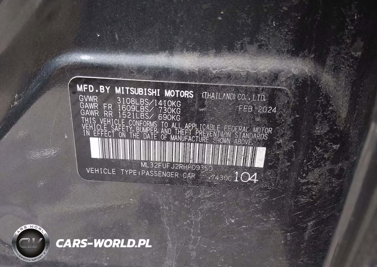 2024 Mitsubishi Mirage G4 Black Edition-Es-Le VIN:ML32FUFJ2RHF09350 - 9
