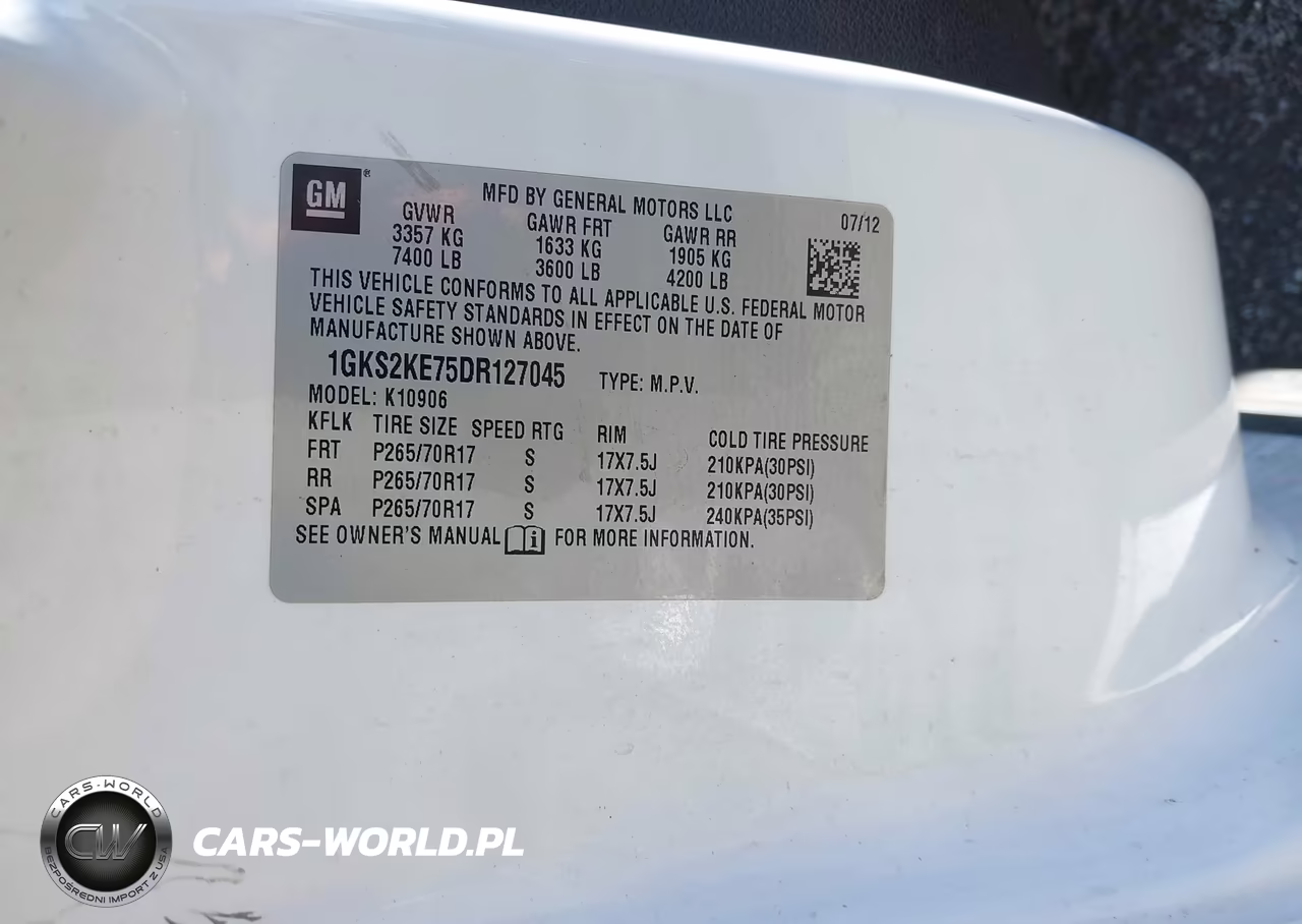 2013 GMC Yukon Xl 1500 Slt VIN:1GKS2KE75DR127045 - 9