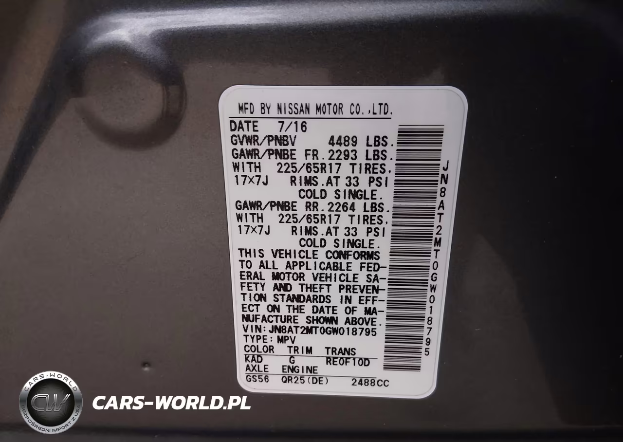 2016 Nissan Rogue S-Sl-Sv VIN:JN8AT2MT0GW018795 - 9