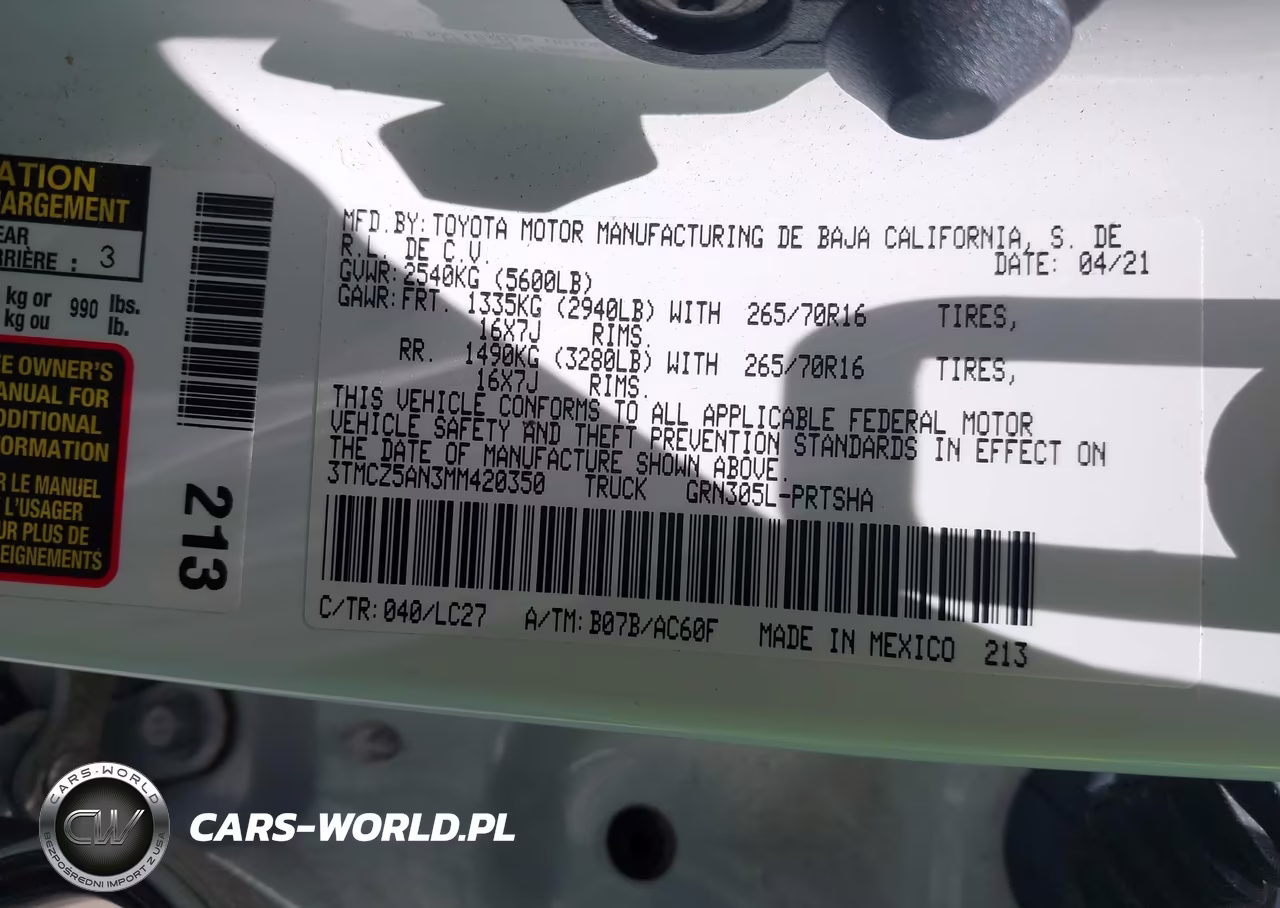 2021 Toyota Tacoma Trd Off-Road VIN:3TMCZ5AN3MM420350 - 9
