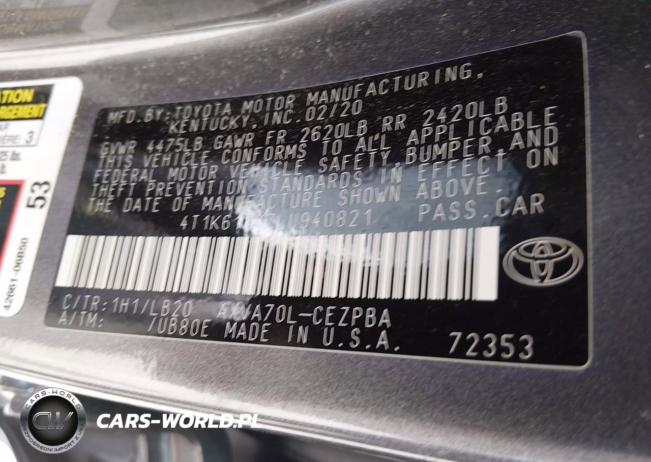 2020 Toyota Camry Xse VIN:4T1K61AK7LU940821 - 9