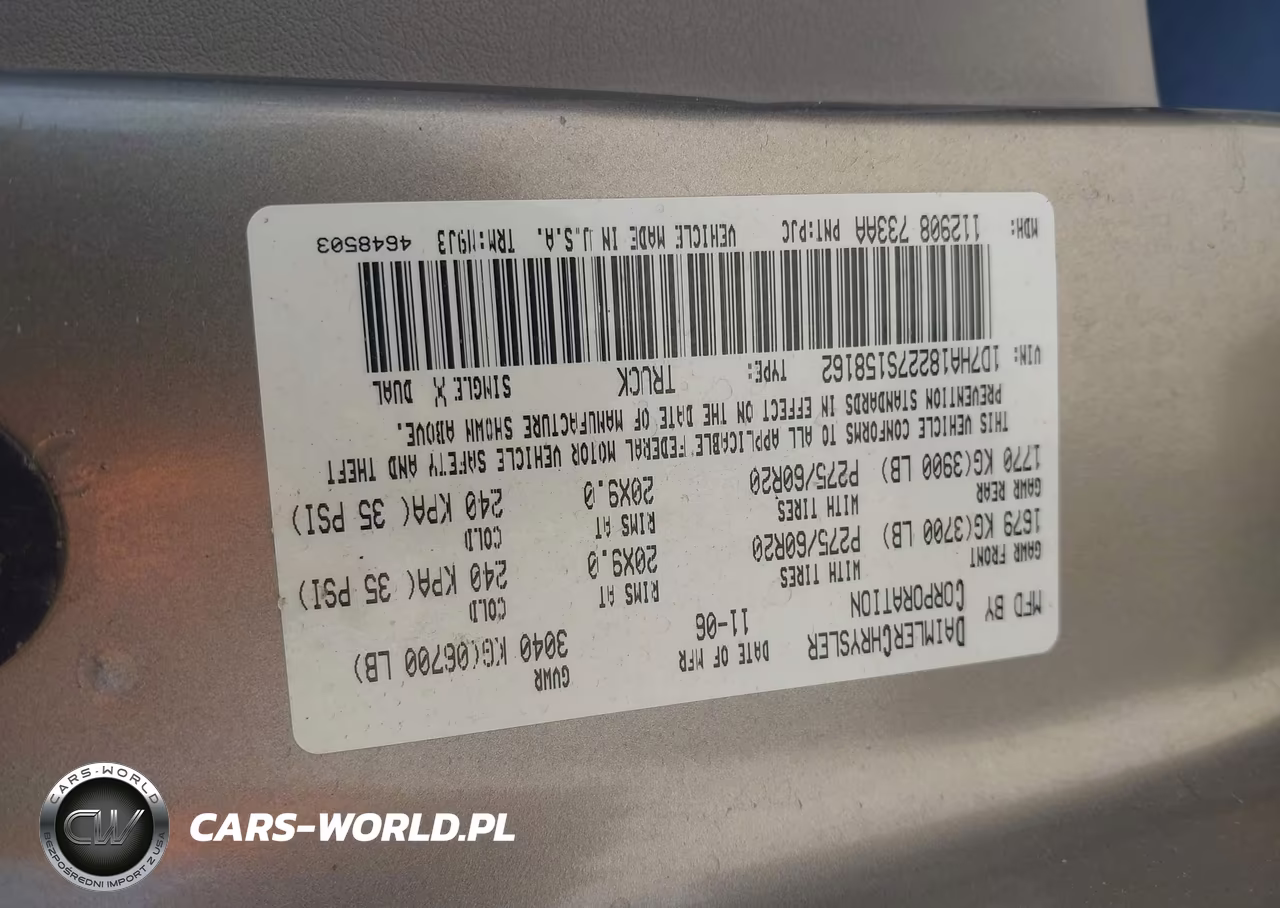 2007 Dodge Ram 1500 St VIN:1D7HA18227S158162 - 9
