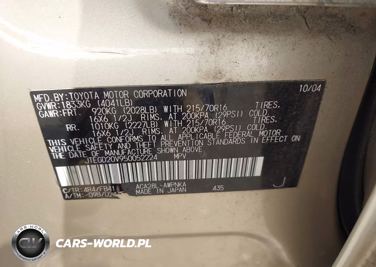 2005 Toyota Rav4 VIN:JTEGD20V950052224 - 9