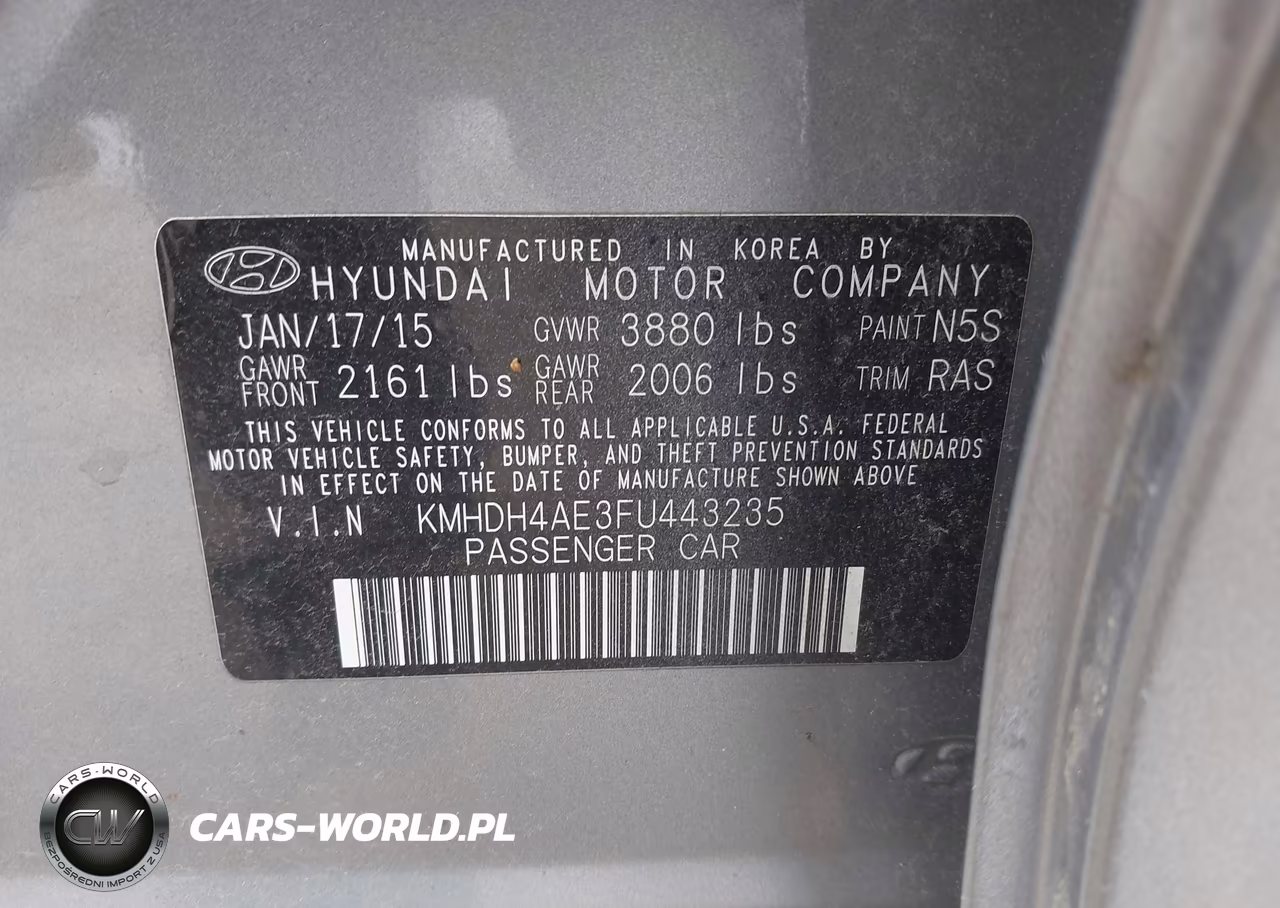 2015 Hyundai Elantra Se VIN:KMHDH4AE3FU443235 - 9