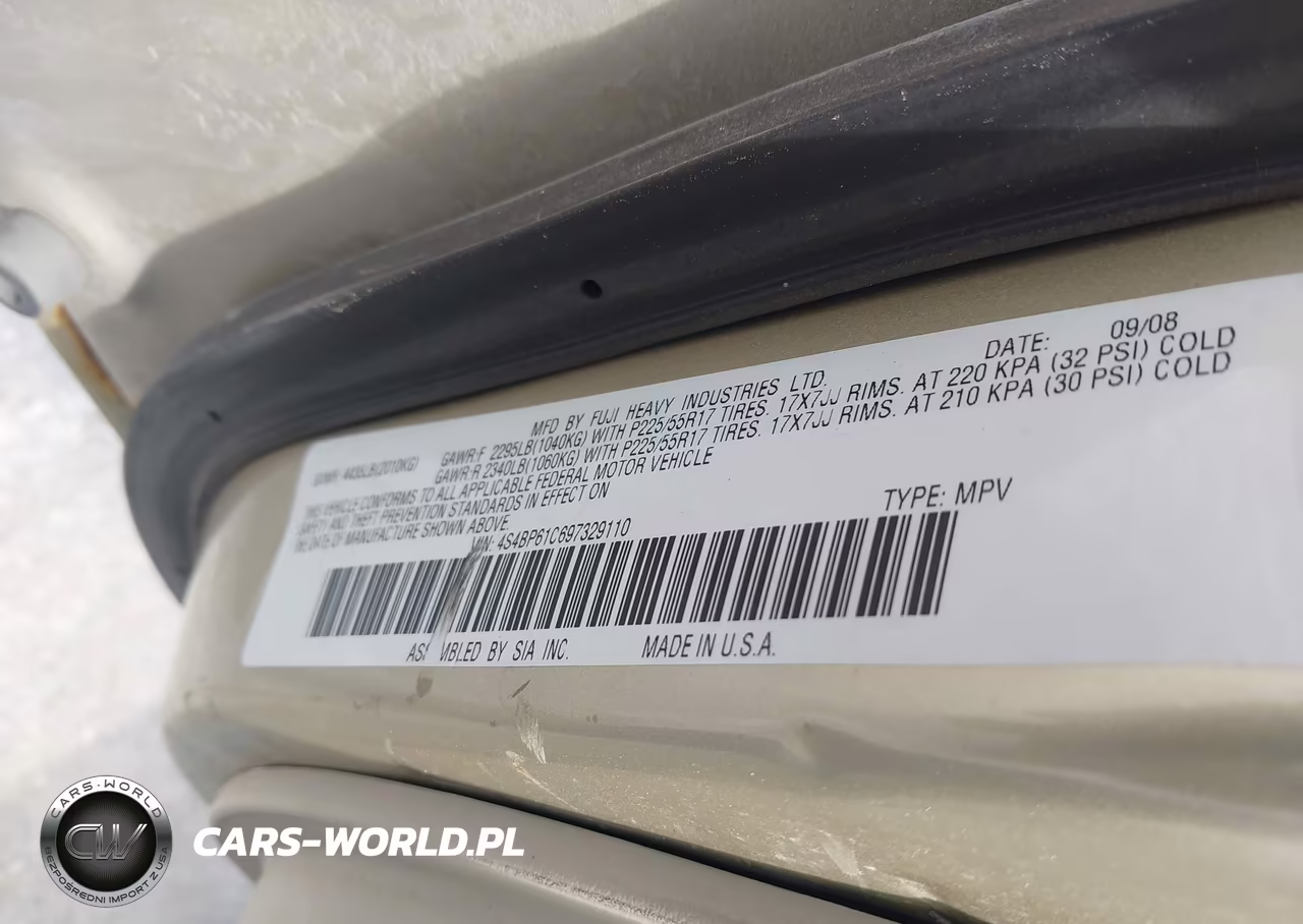 2009 Subaru Outback 2.5I VIN:4S4BP61C697329110 - 9