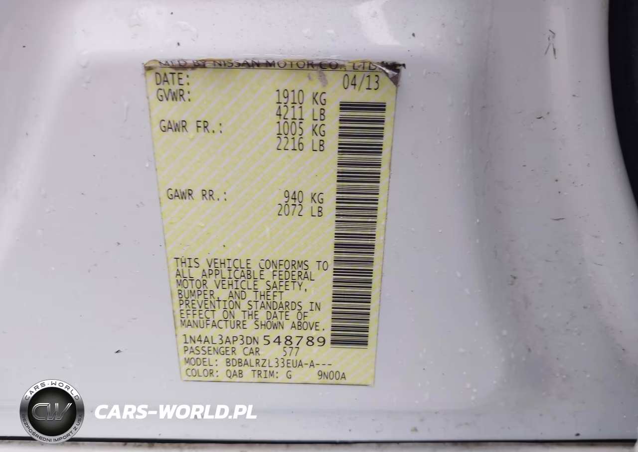 2013 Nissan Altima 2.5 S VIN:1N4AL3AP3DN548789 - 9