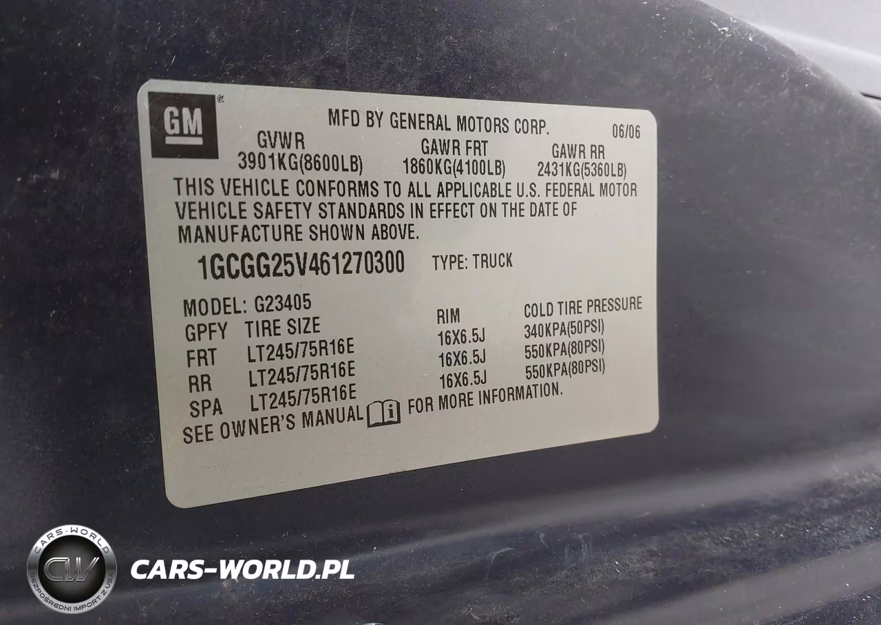 2006 Chevrolet Express Work Van VIN:1GCGG25V461270300 - 9