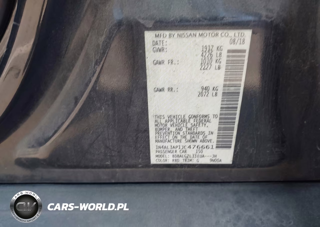 2018 Nissan Altima 2.5 S VIN:1N4AL3AP1JC476661 - 9