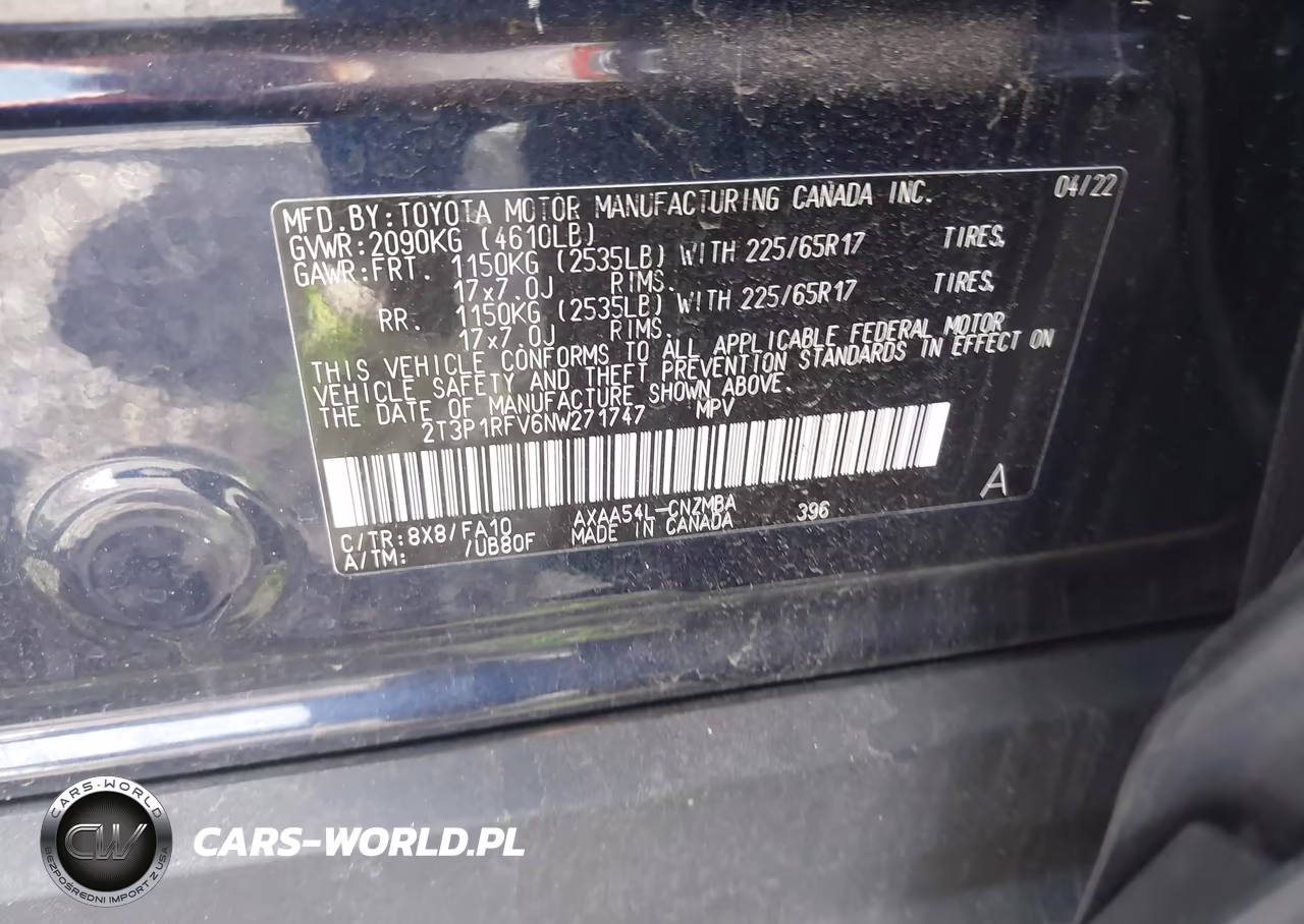 2022 Toyota Rav4 Xle VIN:2T3P1RFV6NW271747 - 9