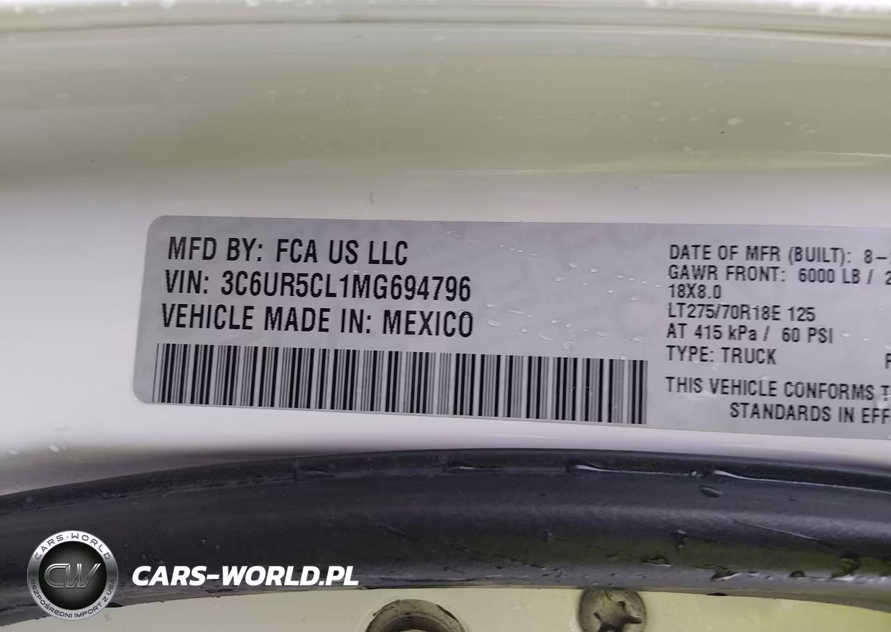 2021 Ram 2500 Tradesman 4X4 6'4 Box VIN:3C6UR5CL1MG694796 - 9