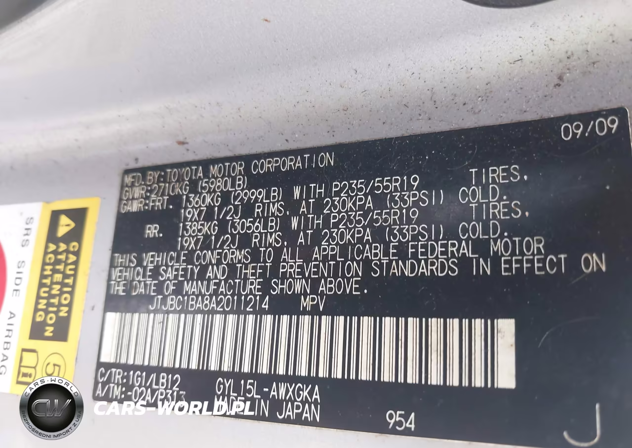 2010 Lexus Rx 450H VIN:JTJBC1BA8A2011214 - 9