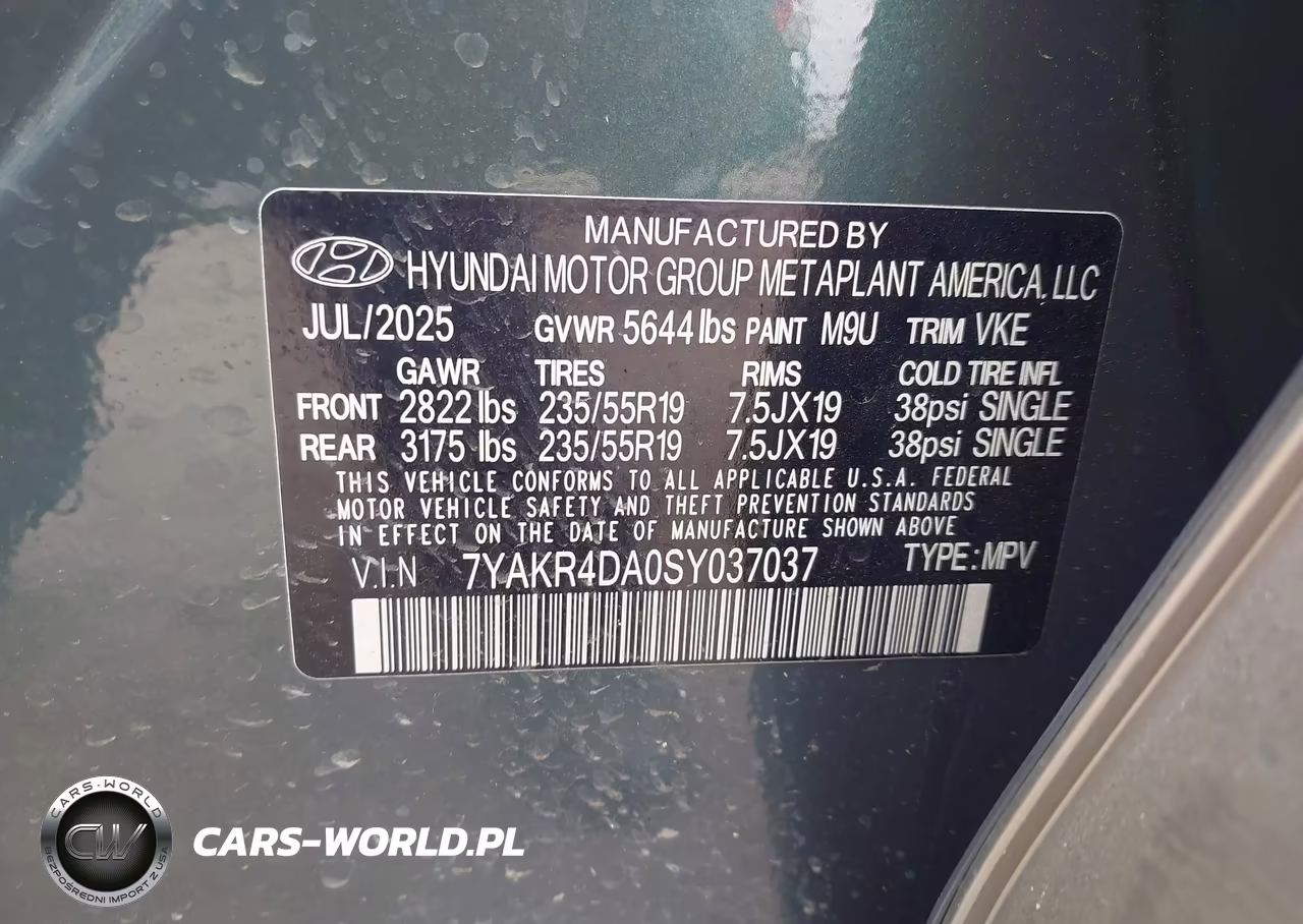 2025 Hyundai Ioniq 5 Limited VIN:7YAKR4DA0SY037037 - 9