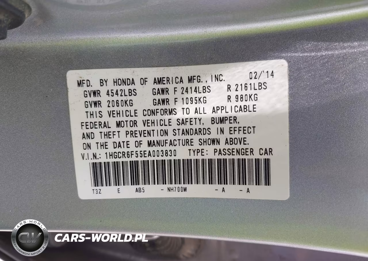 2014 Honda Accord Hybrid Ex-L VIN:1HGCR6F55EA003830 - 9