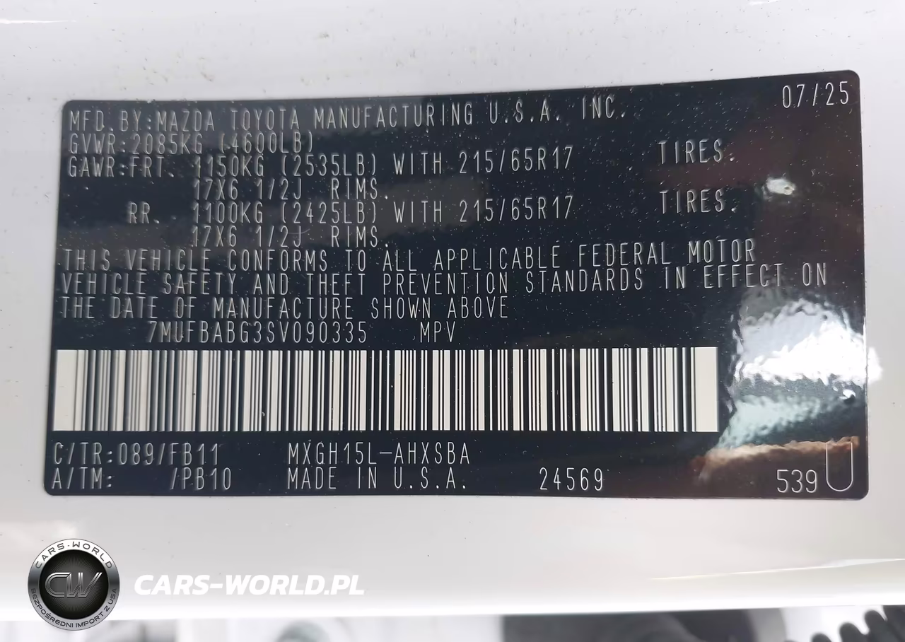 2025 Toyota Corolla Cross Hybrid Se VIN:7MUFBABG3SV090335 - 9