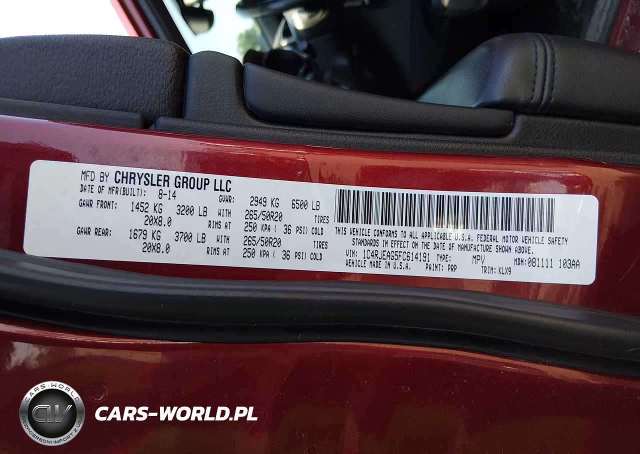 2015 Jeep Grand Cherokee Altitude VIN:1C4RJEAG5FC614191 - 9