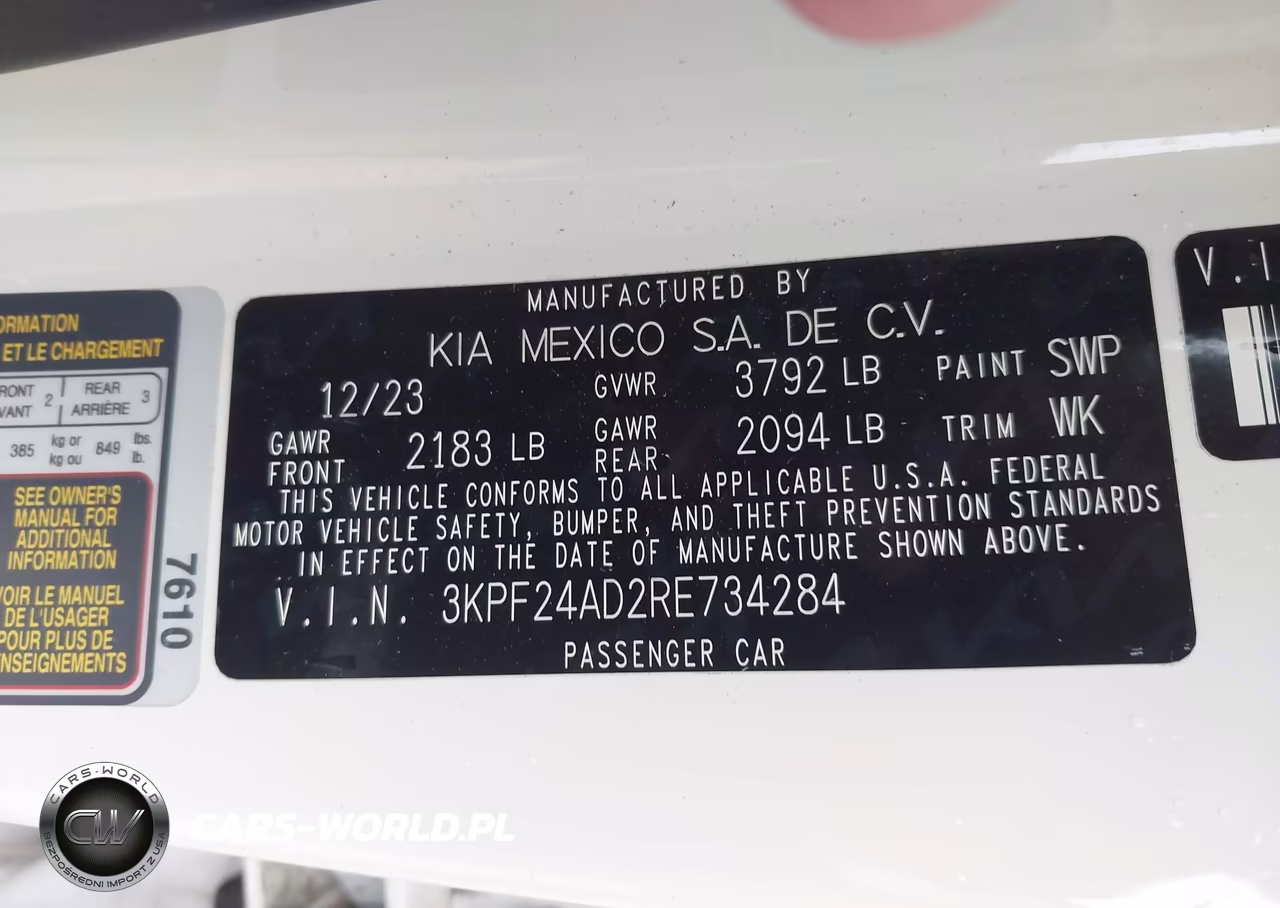 2024 Kia Forte Lxs VIN:3KPF24AD2RE734284 - 9