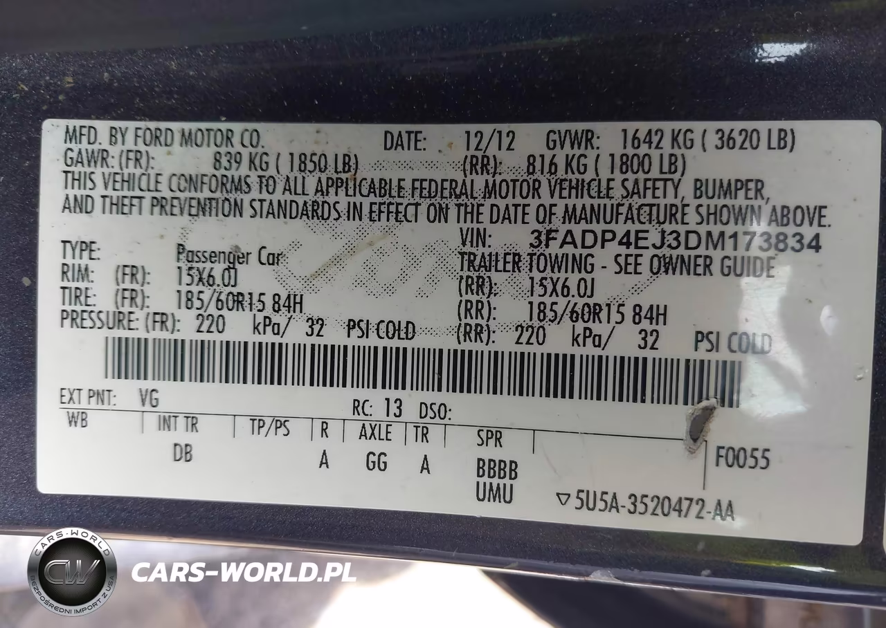 2013 Ford Fiesta Se VIN:3FADP4EJ3DM173834 - 9